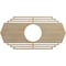 Ekena Millwork Chrysler Wood Fretwork Pierced Ceiling Medallion, Hickory, 18"W x 9"H x 4 3/4"ID x 1/4"T CMWP18X09X0250CSHI - alternate 1